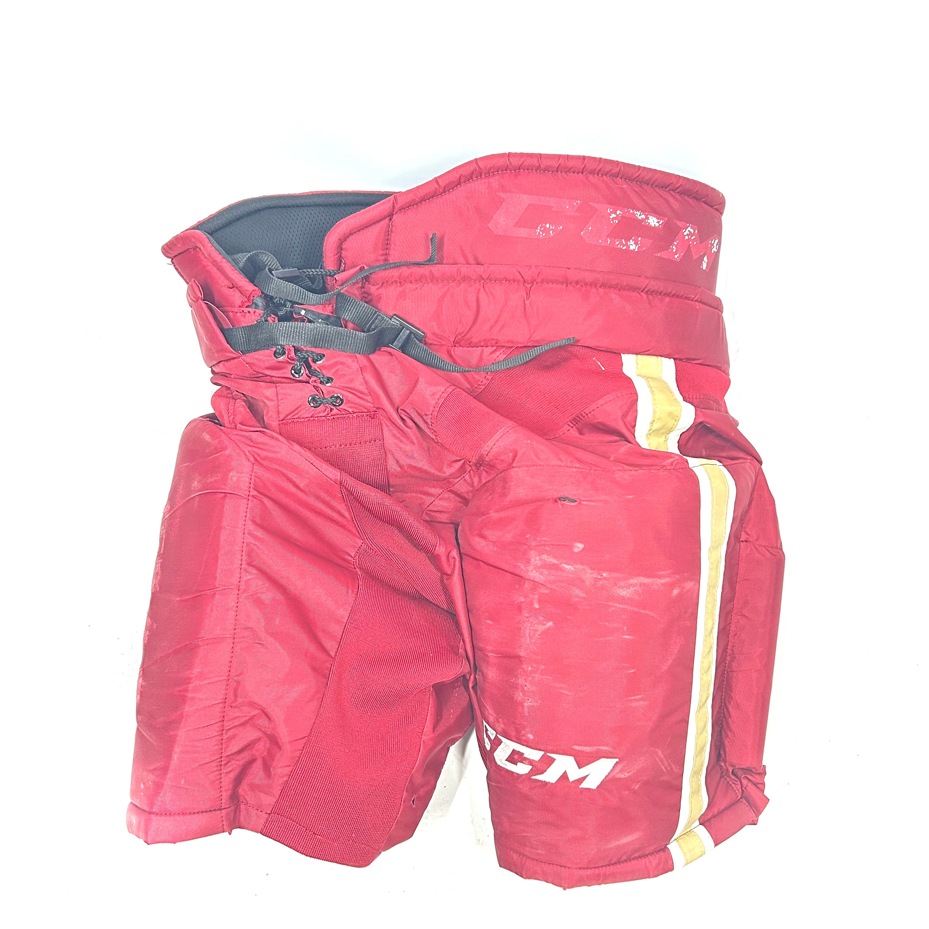 CCM HP31 - Pantalon de hockey CHL Pro Stock d'occasion (marron/beige/blanc)